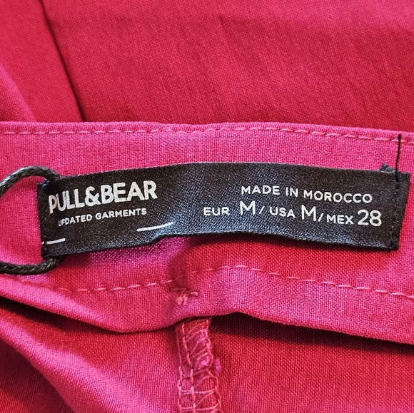 Pull&Bear Fuscia Halter Ruched Mini Dress Spaghetti Straps Sz M NWT - Picture 10 of 13